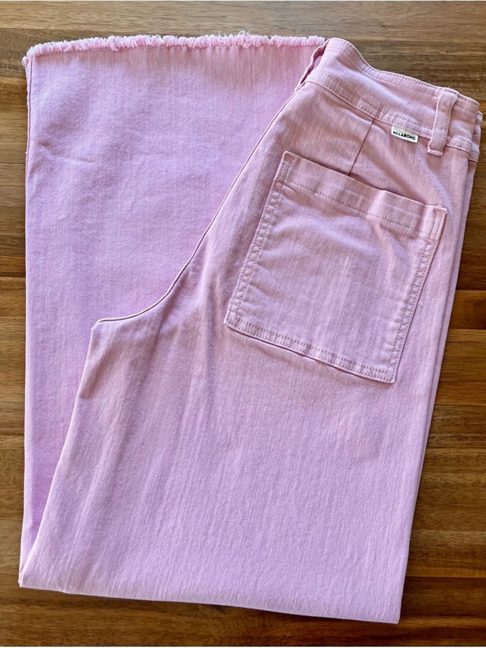 Billabong Pink Free Fall High-Waist Wide Leg Pants - Size 27 - Picture 4 of 8
